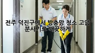 전주 덕진구에서 방충망 청소, 고압 분사기로 깨끗하게!